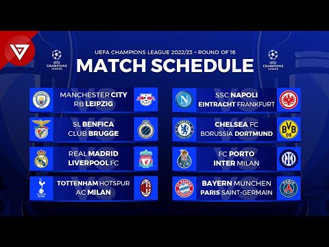Round of 16 UEFA Champions League 2022/23: Match Schedule Fixtures – spainfutbol.es